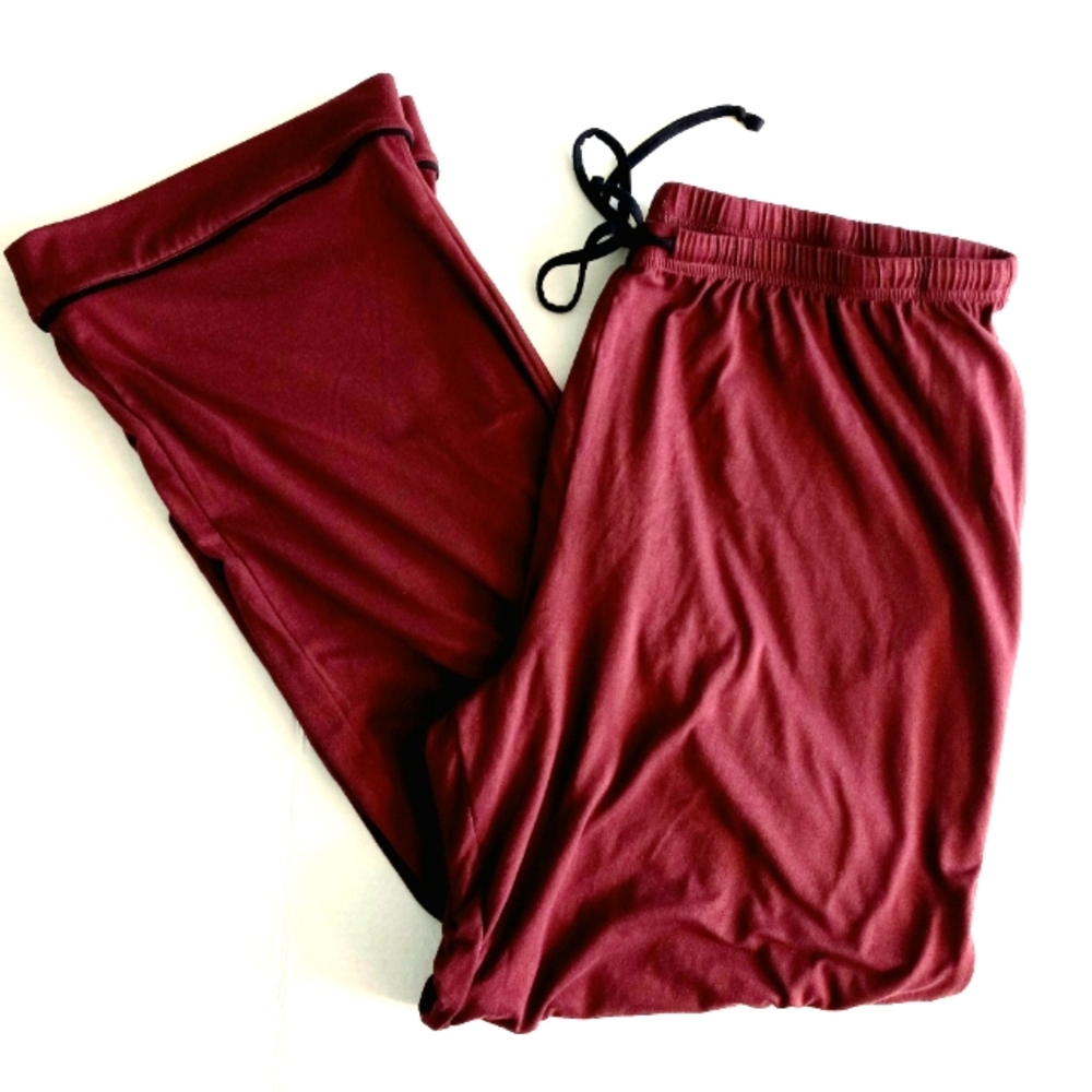 Pajamagram size Large soft and cozy pajama pants size Large burgundy